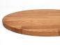 Preview: Round Tabletop Worktop Oak Select Natur, finger jointed lamellas, 26 mm, natural oiled